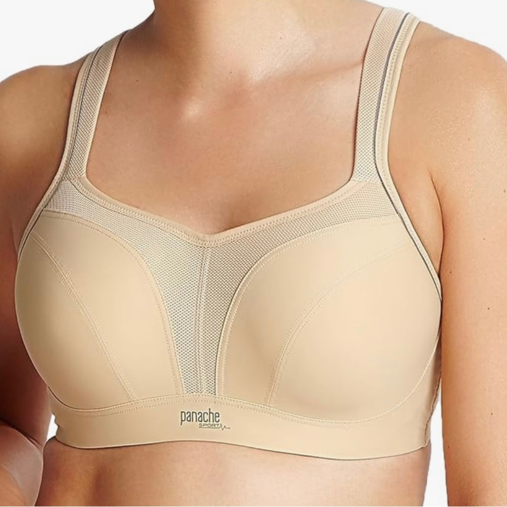 Panache Nude Beige Sports Bra - High Support Underwire in 34I US - Picture 10 of 14